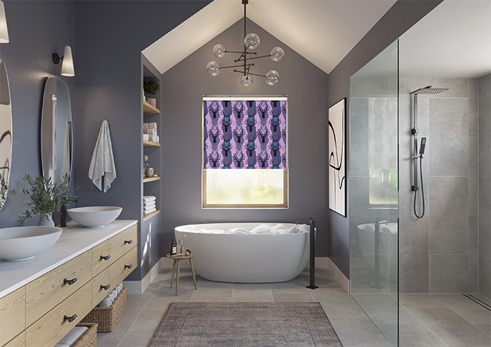 Bold Stags, Purple - Twist&Fit Roller Blind - Image 8
